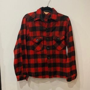 Vintage Wool Buffalo Plaid Jacket